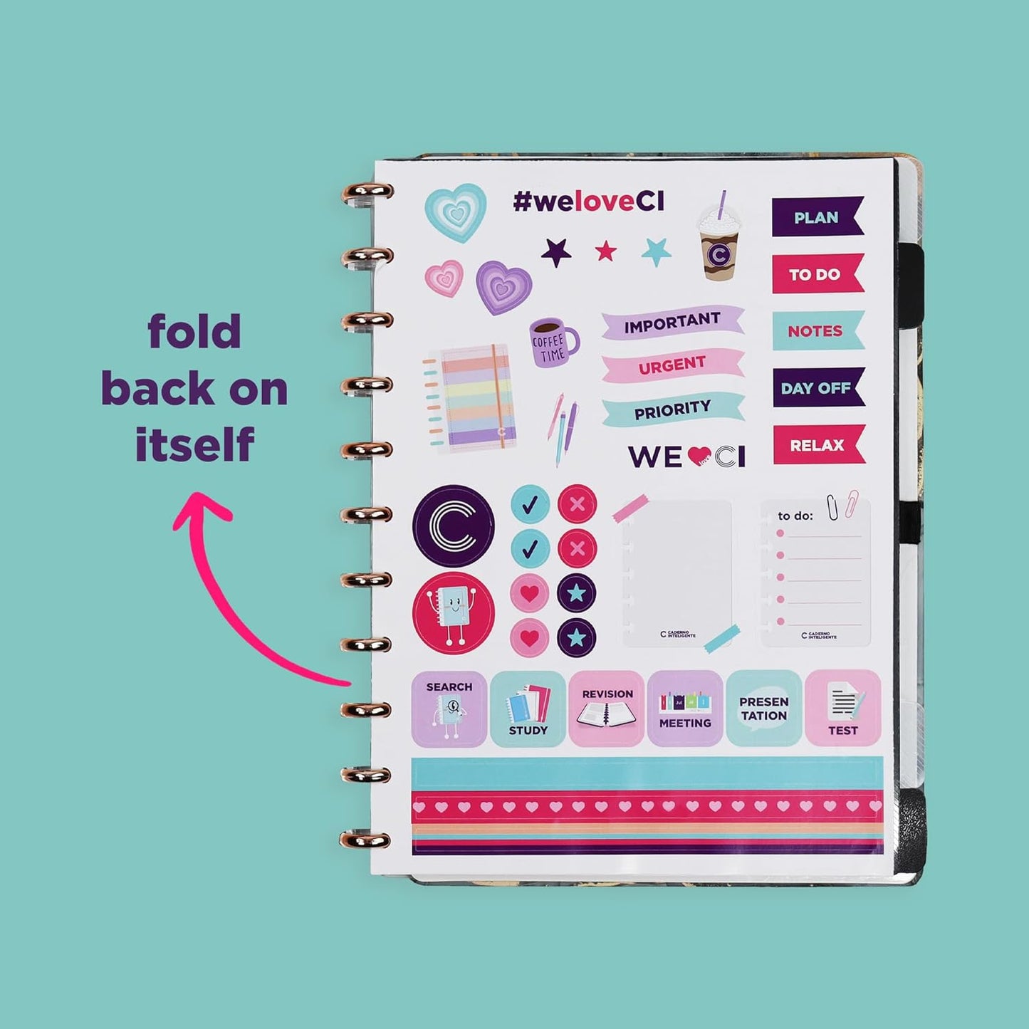 Premium Discbound Notebooks - Plan, Organize, Customize, and Conquer- Discbound Planner with 4 Tab Dividers For Work, School, Journal, or Daily Use – Bonus 1 Sticker Sheet (Size 7.87 x 10.82", 80 Pages)