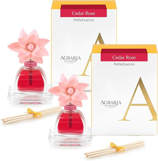 AGRARIA AirEssence & PetiteEssence Flower and Reed Diffuser Set, Luxury Home Fragrance Set, Scented Oil Reed Diffuser Gift for All Occasions