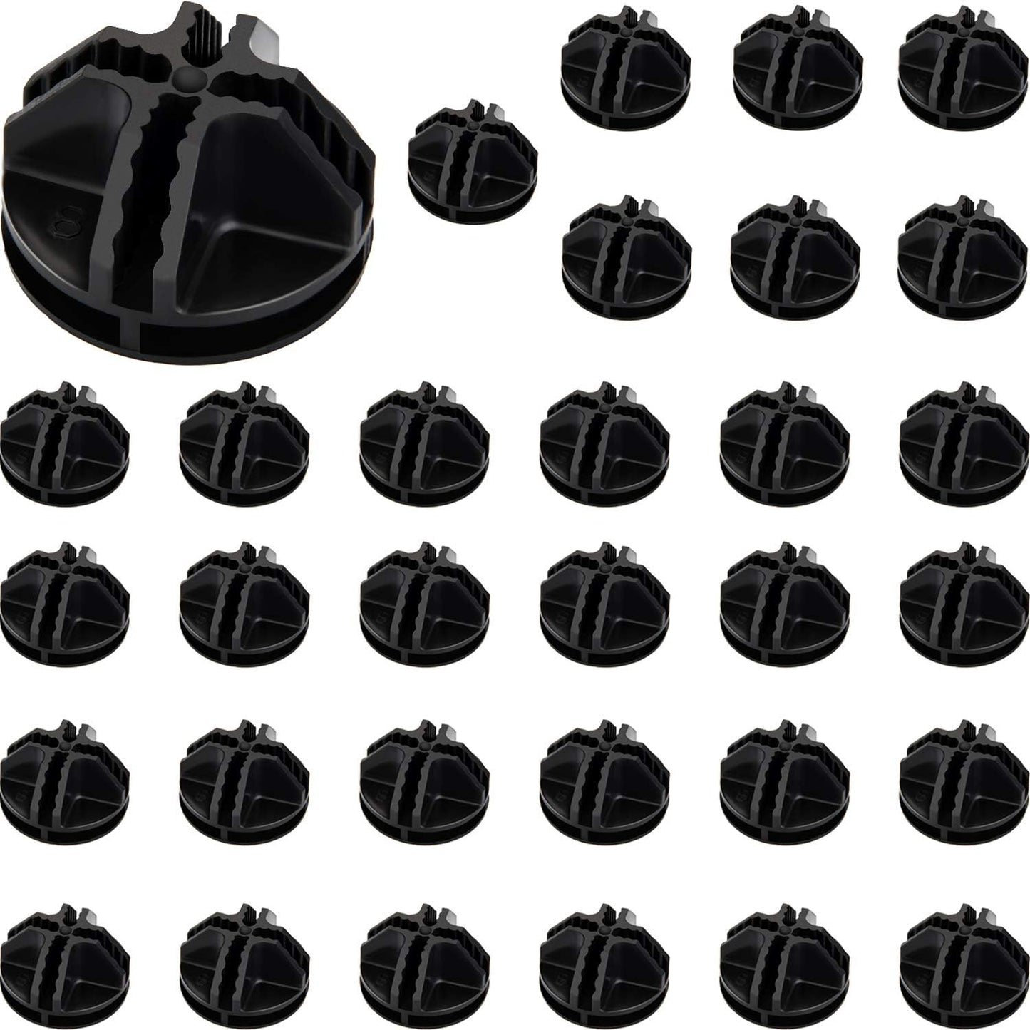32 Pieces Cube Connectors Plastic Storage Wire Cube Organizer ABS Connectors for Modular Closet Storage Organizer and Wire Shelf (Black)