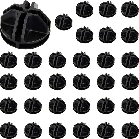 32 Pieces Cube Connectors Plastic Storage Wire Cube Organizer ABS Connectors for Modular Closet Storage Organizer and Wire Shelf (Black)