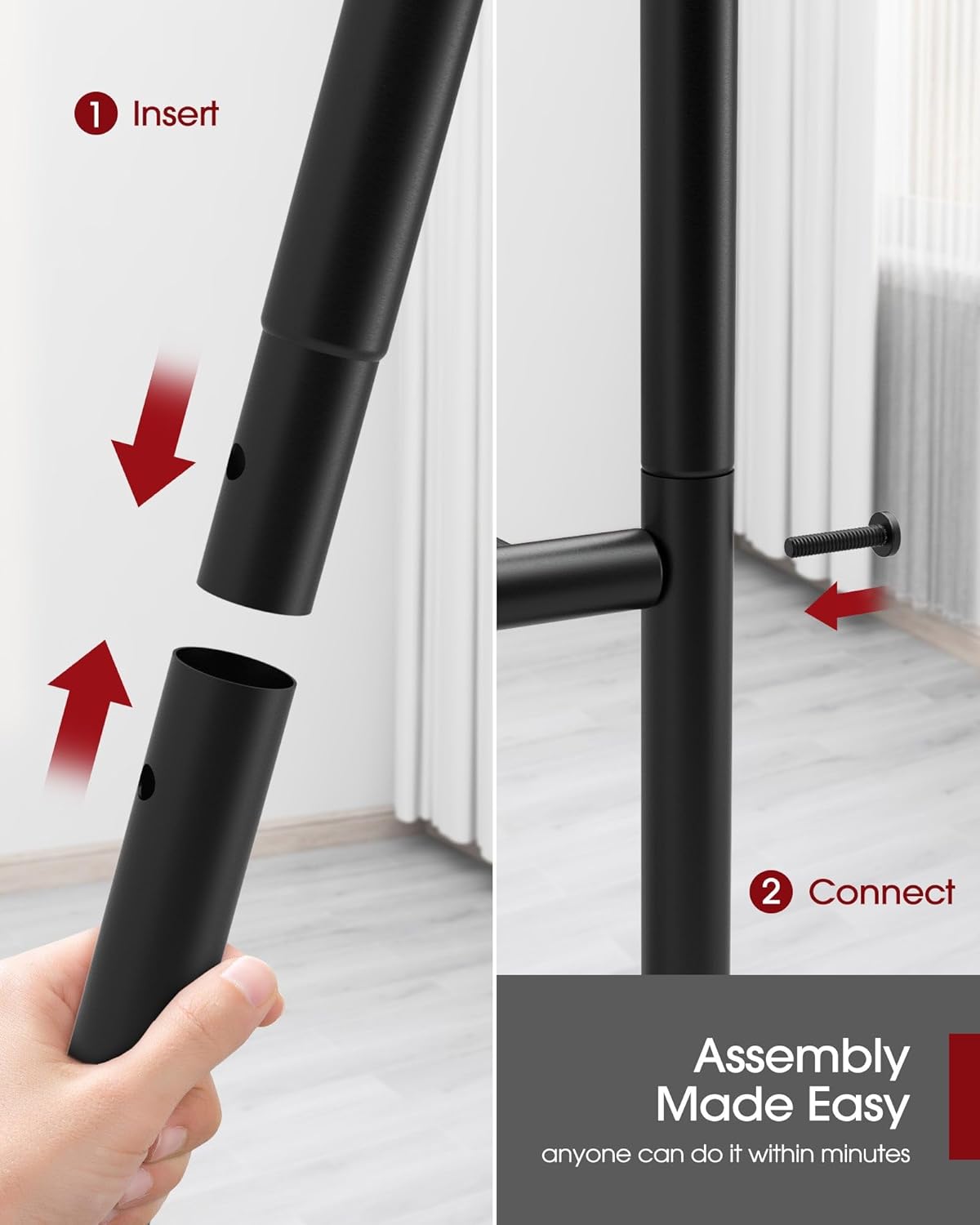 Storage Shelves - 5 Tier Shelf Organizer, Heavy Duty Garage Shelving Unit with Leveling Feet, Stable Metal Shelves Organizer for Pantry, Kitchen and Closet, 33.0" W x 12.6" D x 72.0" H, Black