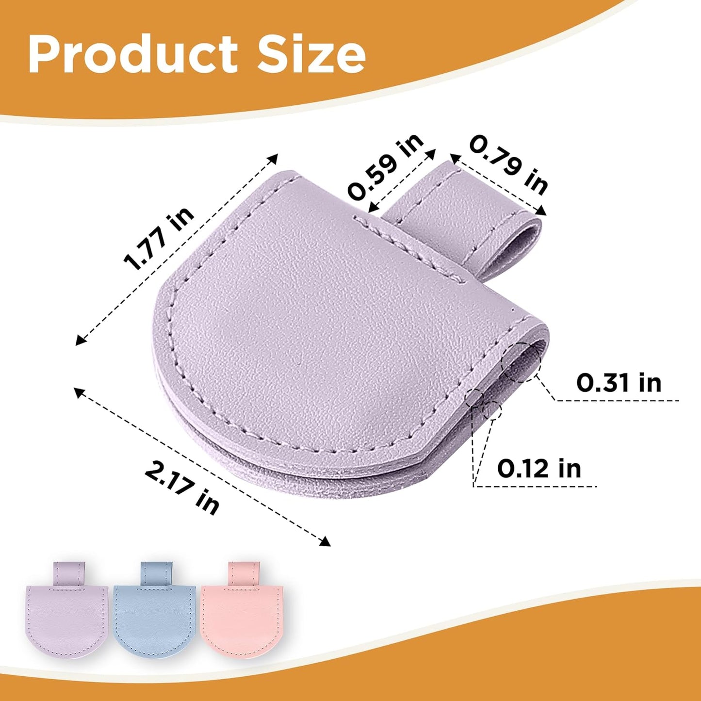 Magnetic Pen Loop Holder, Pencil Holder for Notebooks, Journals, Calendars, PU Leather 3 Pack