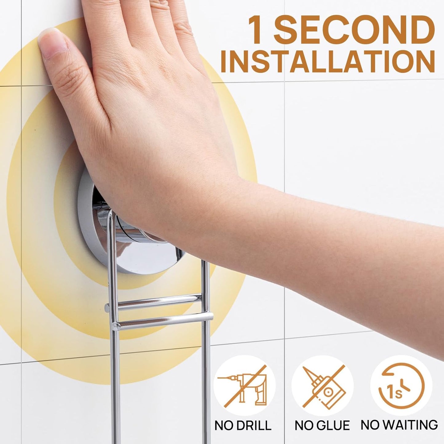 LEVERLOC Bar Soap Holder Dish Suction Cup Wall Mounted, Stainless Steel Double Layer Soap Saver for Shower Bathroom Bath Tub Kitchen Sink, Removable Waterproof, Keep Dry, Silver