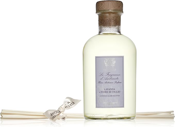 Antica Farmacista Home Ambiance Diffuser - Long-Lasting Reed Scent Diffuser - Luxury Room Freshener Gift - Lavender & Lime Blossom, 16.9 fl oz