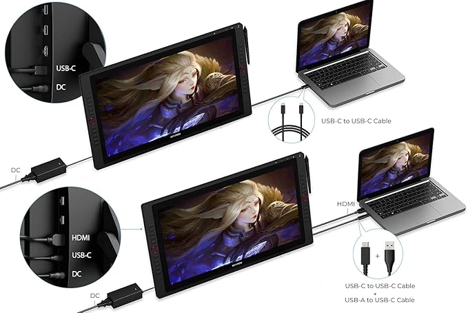 XPPen Artist24 Pro 23.8 Inch Drawing Tablet with Screen 2.5K QHD Drawing Pen Display with 20 Shortcut Keys & Tilt 8192 Pen Pressure Battery-Free Stylus for Windows, Mac, Chrome, Linux