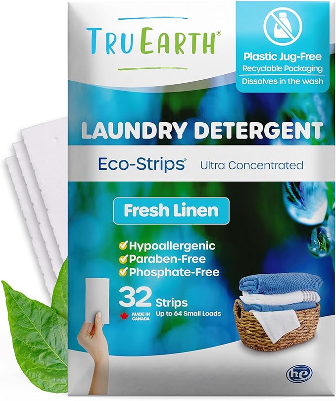 Tru Earth Laundry Detergent Sheets Bundle - Up to 192 Loads (96 Sheets) - Original Eco-Strip Liquidless Laundry Detergent, Travel Laundry Sheets - Scent Variety Pack