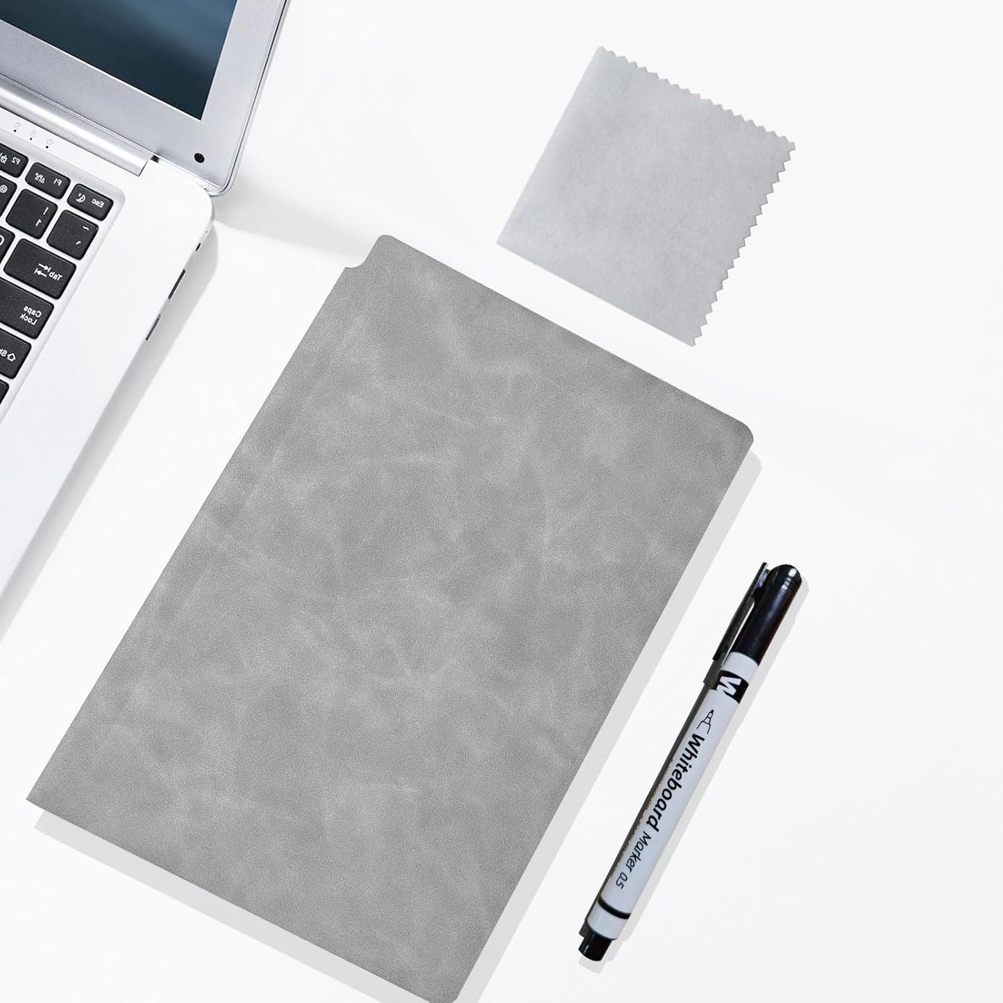 Portable Dry Erase Board,Portable White Board,Small Dry Erase Board,Foldable,Erasable,Repeatable,9.5 * 6.6 inches,for Office,Home,School,Study,Meeting(Grey)