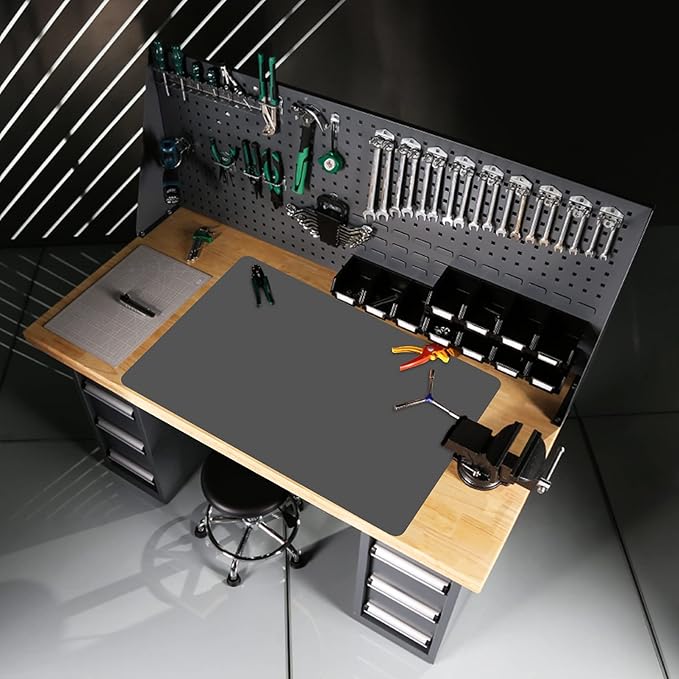 Ewen 27.6x19.5in 2mm Silicone Mats for Kitchen Counter, Thick Heat Resistant Silicone Baking Mat Placemat, Large Glass Top Stove Cover Countertop Protector Pad for Pastry Air Fryer Coffee Maker Art