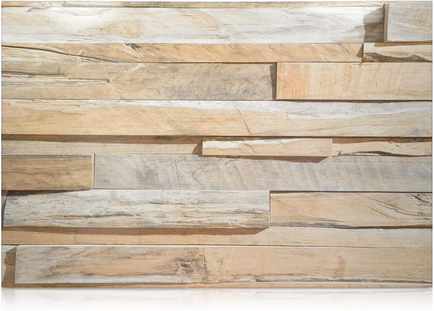 Navaris Magnetic Dry Erase Board - 16 x 24 inches Decorative White Board for Wall with Design, Includes 5 Magnets and Marker - Stone Wall