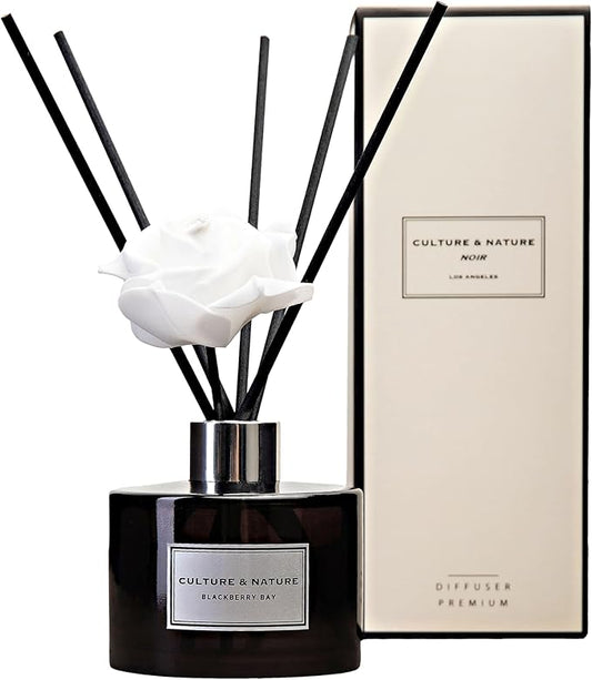 CULTURE & NATURE Reed Diffuser Set (6.7oz, BlackBerry Bay)
