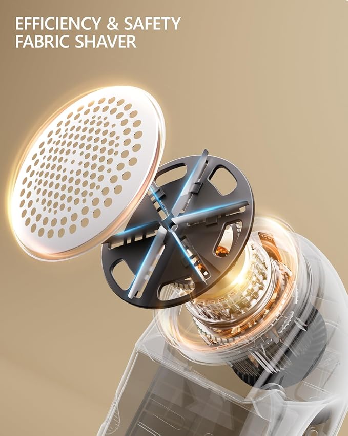 Electric Fabric Shaver with LED Display, 2-Speeds Lint Remover, Rechargeable Sweater Shaver, Fuzz Pill Bobble Remover for Fabric Fleece Curtains Clothes, Black