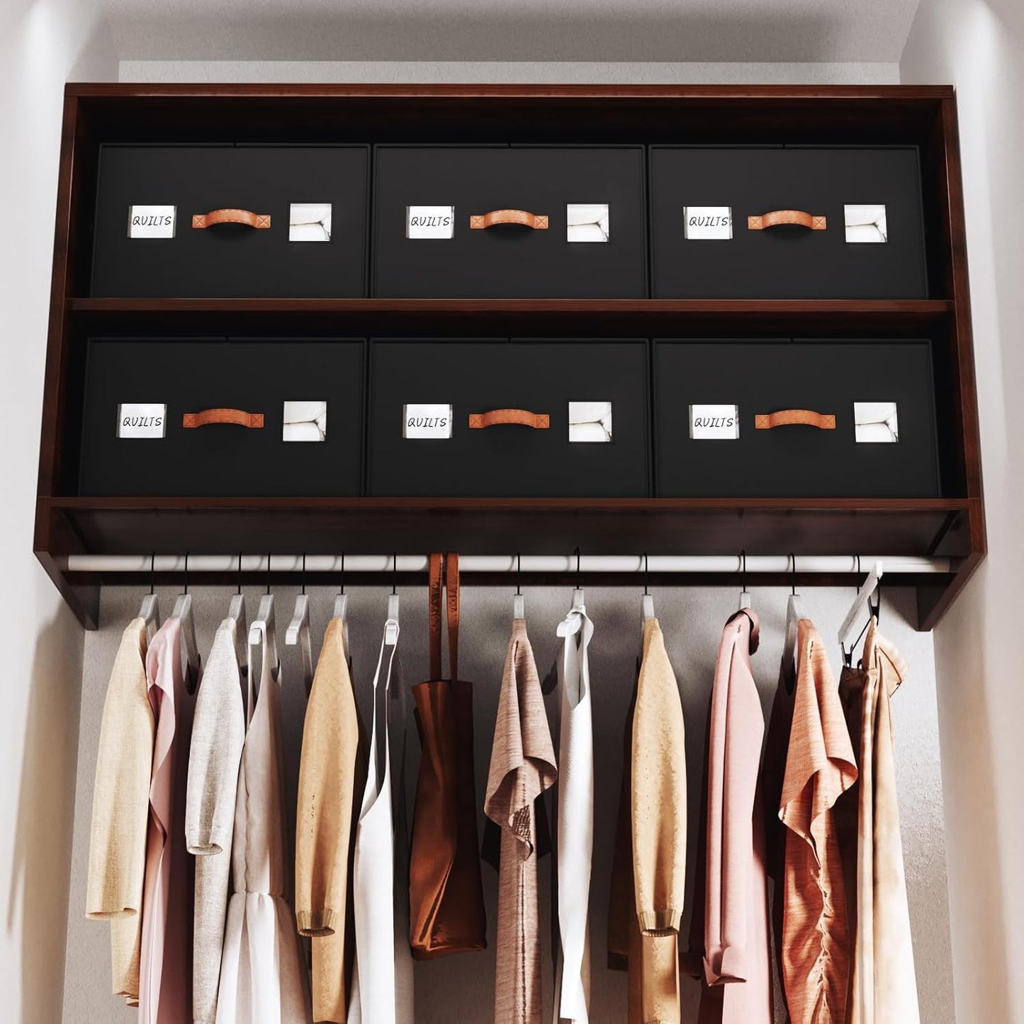 2 Pack Large blanket Storage Organizers, 70L black comforter storage bags with Reinforced Walls ，Foldable 21"x18"x11" Space-Saving Design for Bedding Storage & sheet Organize