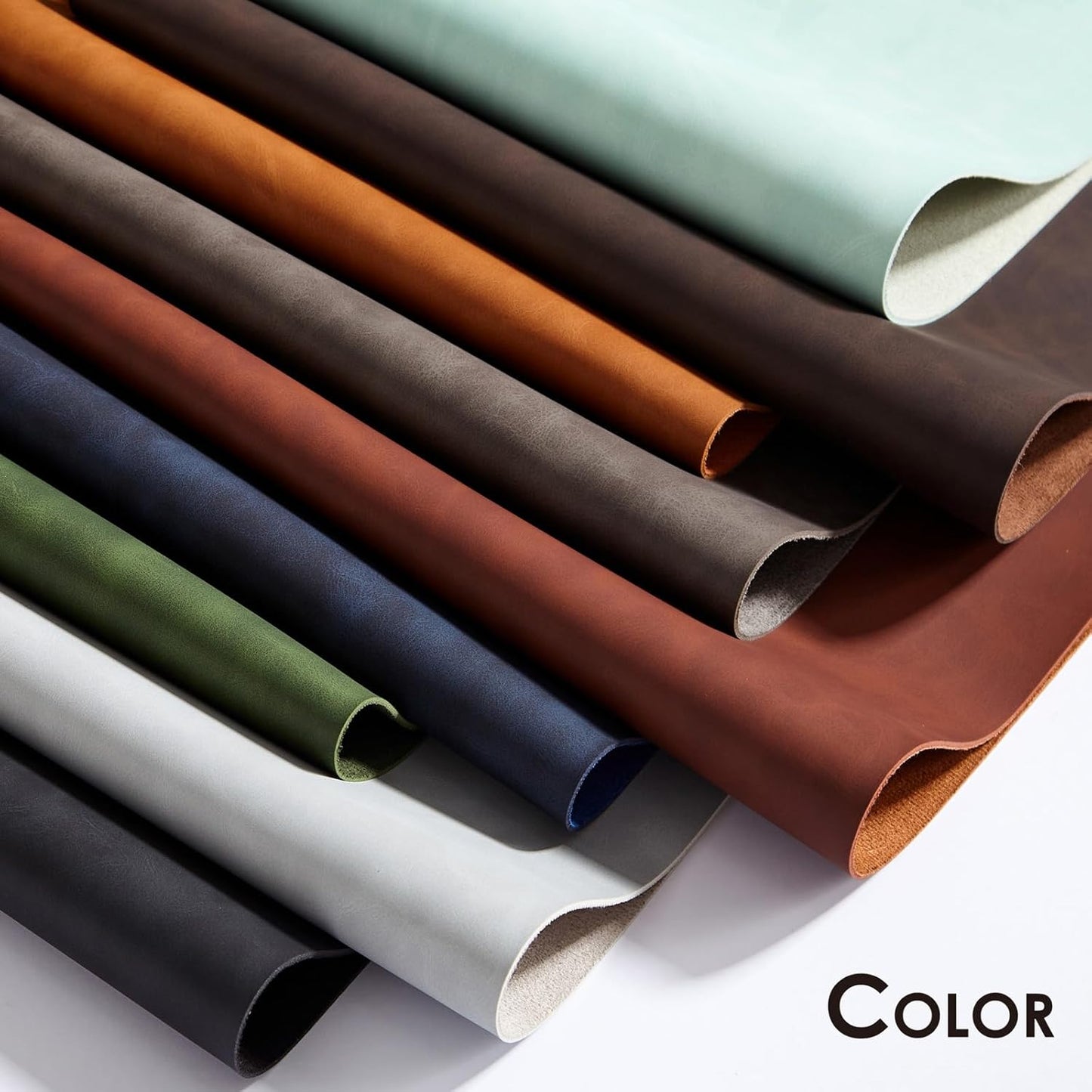 Distressed Leather Desk Mat - Non-Slip PU Desk Pad for Office and Home - Desk Organization and Accessories - Ideal for Large Mouse Pad and Desk Mats on Top of Desks(Mahogany,27.6"x 13.8")