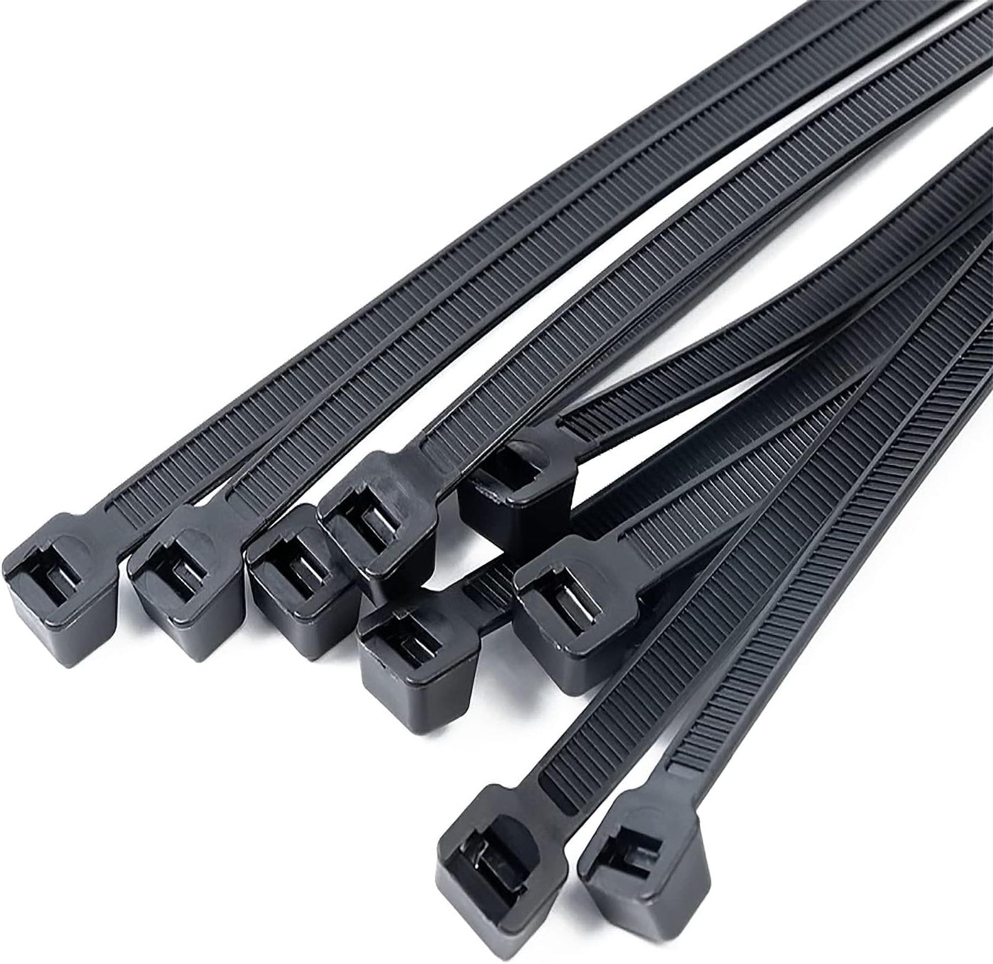 300 Pack Black Zip Ties Assorted Sizes 6+8+12 Inch Heavy Duty Cable Ties - Variety Pack Wire Ties