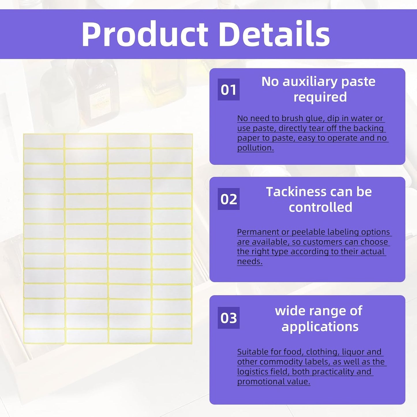 4 pcs Invisible Drawer Divider 10-20'' Adjustable Drawers Organizers for Kitchen Utensils, Bedroom, Dresser, Office Organization and Storage