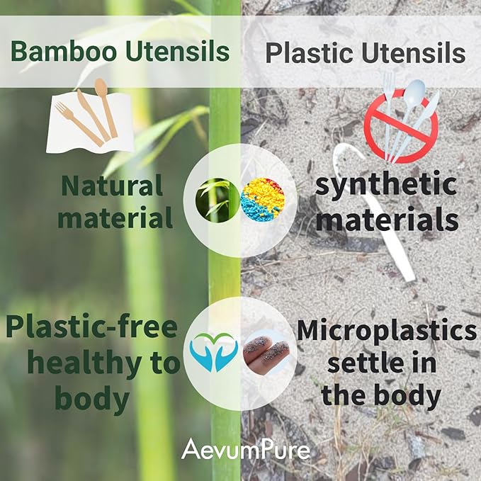 Pre Rolled Napkin and Bamboo Cutlery Set - 30 Sets (120 PCS)Disposable Wrapped Bamboo Utensils (30Compostable Napkins,30Forks,30Spoons,30Knives)-Wooden Silverware/Wrapped Plastic Tableware Alternative