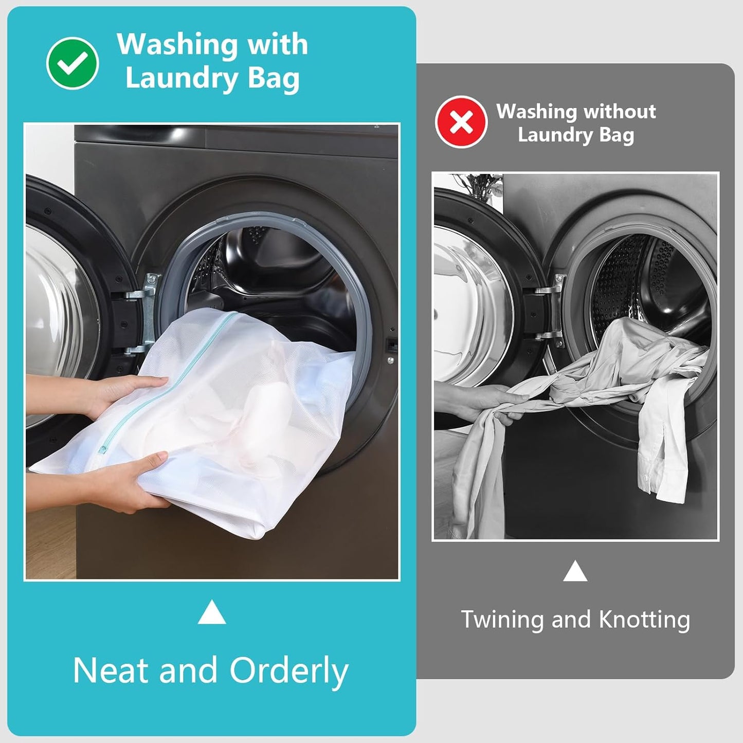 OTraki Mesh Laundry Bag for Delicates, 24 x 32 inch Large Mesh Delicates Bag for Washing Machine, Zippered Net Laundry Bag for Sweater Bed Sheet Blanket Toy Travel Camping College Dorm Organizer