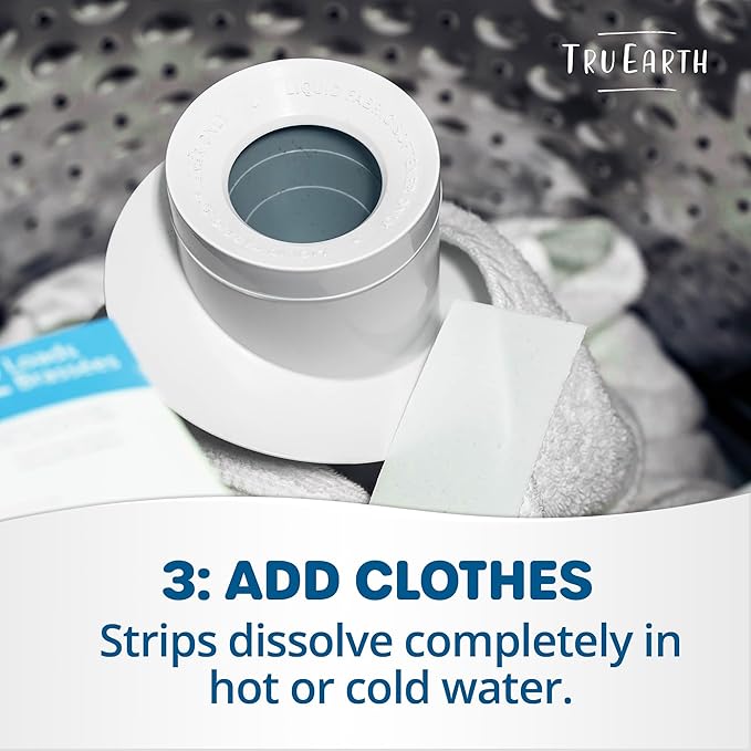 Tru Earth Platinum - Heavy Duty Laundry Detergent Sheets - Up to 64 Loads (32 Count), Lilac Breeze Scent - Ultra-Concentrated Formula - Eco-Friendly Laundry Sheets