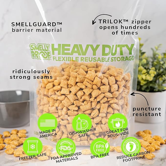 PURCHASE, 50 x Dishwasher-Safe STAND-UP Reusable Bags, Extra Thick 5mils HEAVY DUTY Durable Washable Reclosable Food Storage Extra Large Bags, XXL 12"x16" 2-Gallon 50-Pack