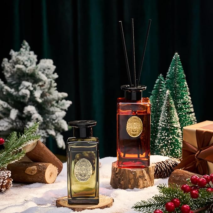 M&SENSE 10.14 oz Large Reed Diffuser Set | Under The Fig Scent Home Oil Diffuser with Sticks |Hotel Collection Non-Toxic Essential Oil |for Bedroom Bathroom Living Room