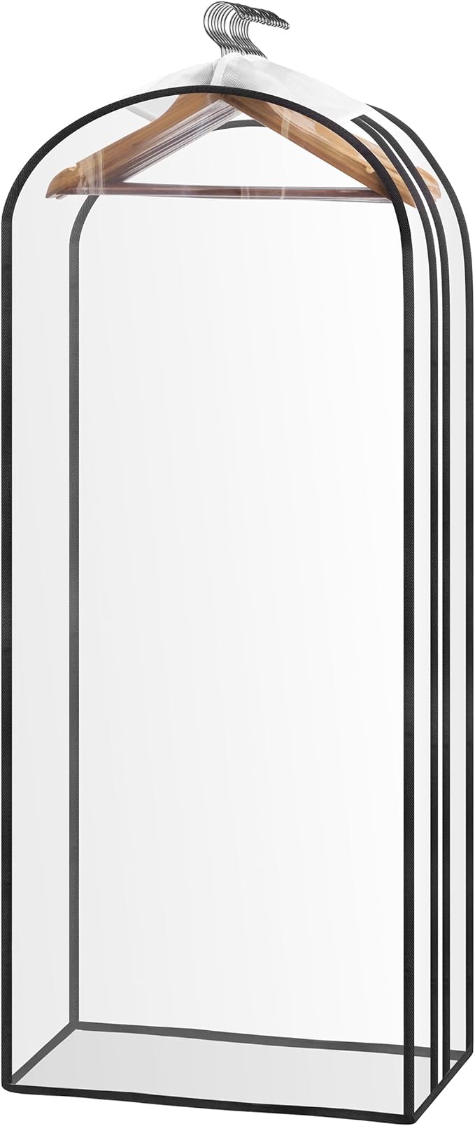 Clear Garment Bags for Clothes Storage - 4-Pack Plastic Hanging Covers and Clothing Protectors, Long Dress Suit Jacket Closet Cover Dust Proof Garment Bag Set for Organized Wardrobe Storage (50")