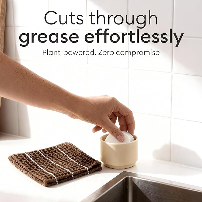 Vove Dish Soap Bar 3 Pack, Coastal Citrus Mint, Mandarin, Spearmint, Cypress & Bergamot Oils, Coconut Cleanser, Plant-Based Solid Dish Soap, Zero-Waste, Plastic-Free, FSC-Certified Kraft Packaging