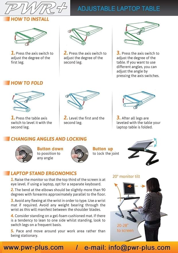 Laptop Table Stand Adjustable Riser: Portable with Mouse Pad Fully Ergonomic Mount Ultrabook MacBook Gaming Notebook Light Weight Aluminum Black Bed Tray Desk Book Fans Up to 17 inch