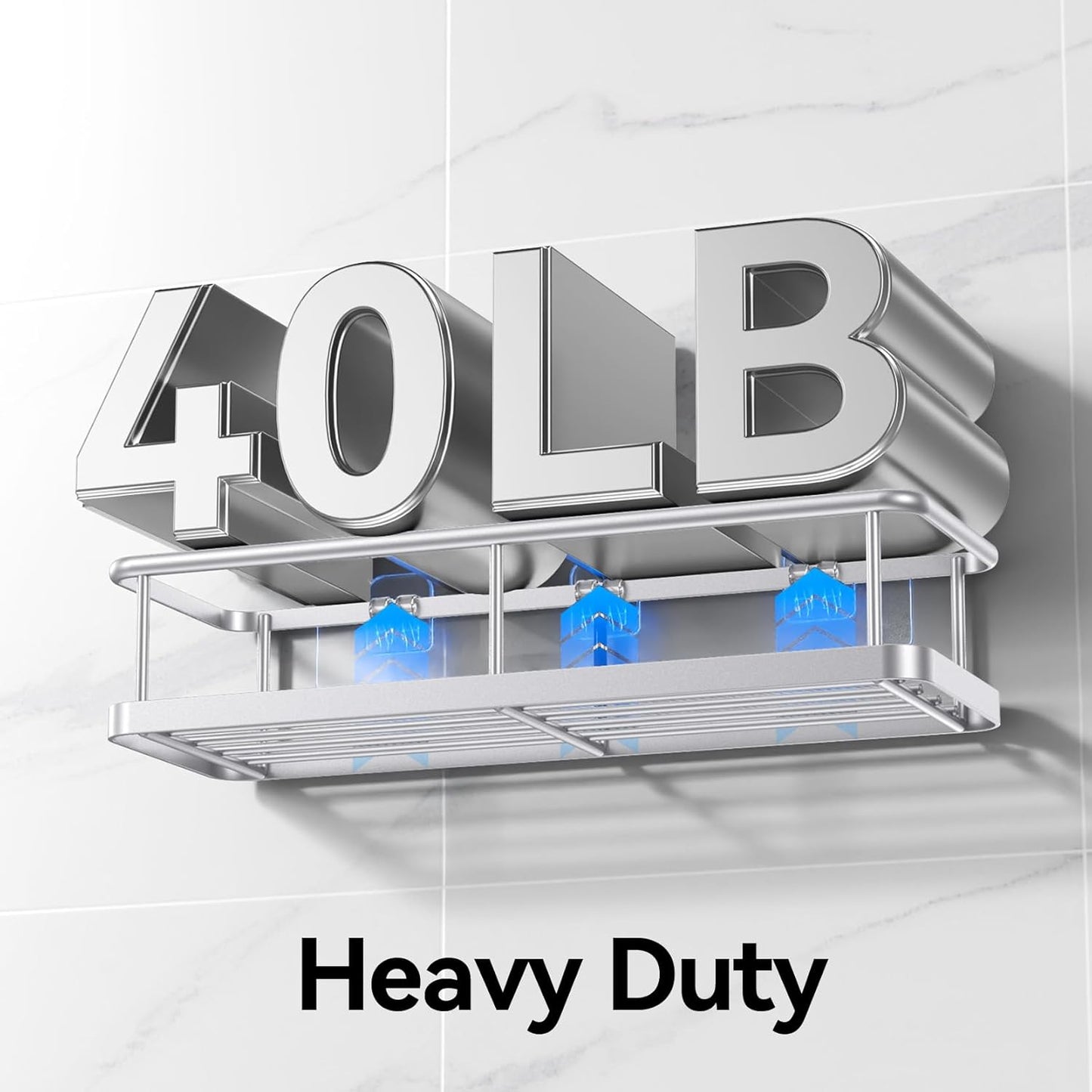 YASONIC Shower Caddy, Large Capacity Bath Organizer with Soap Holder and 12 Hooks, 6 Pack Rustproof Bathroom Shelves for Inside Shower, No Drilling&Sleek Bathroom Organizers and Storage Silver