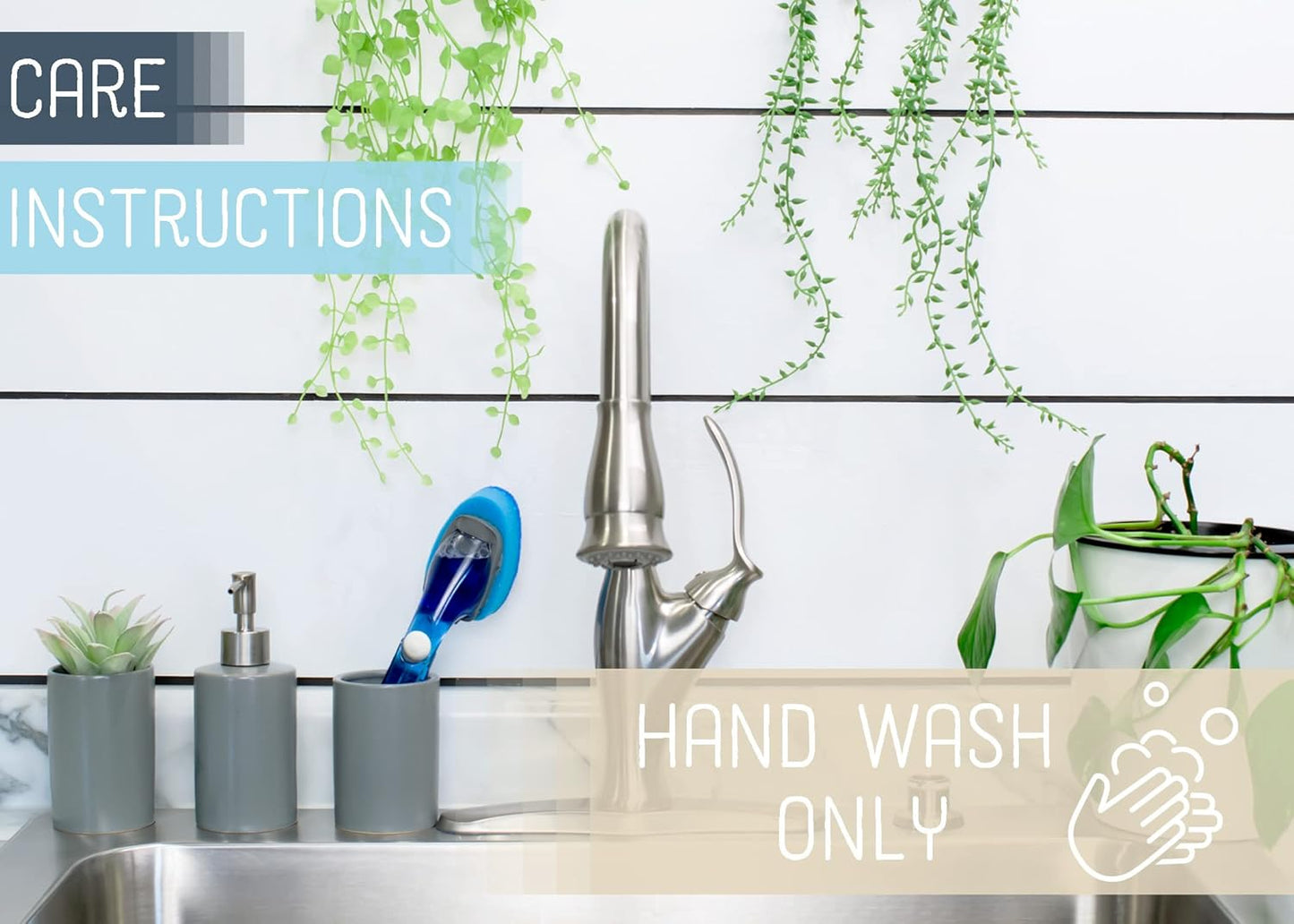 NAT & Jules Chic Modern Rounded 4.5 inch Ceramic Bathroom Accessories Set of 4 - Home Décor & Organization Perfect for Bath or Kitchen Household Essentials, Matte Grey