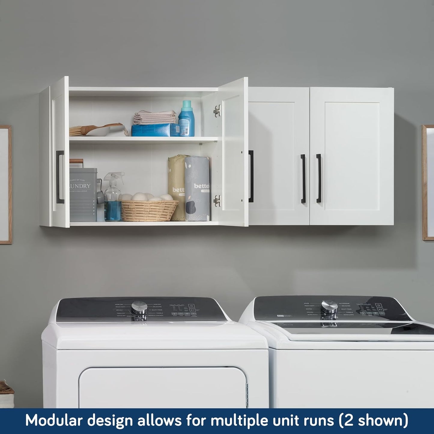 Sauder Homeplus Hanging Cabinet, White Finish