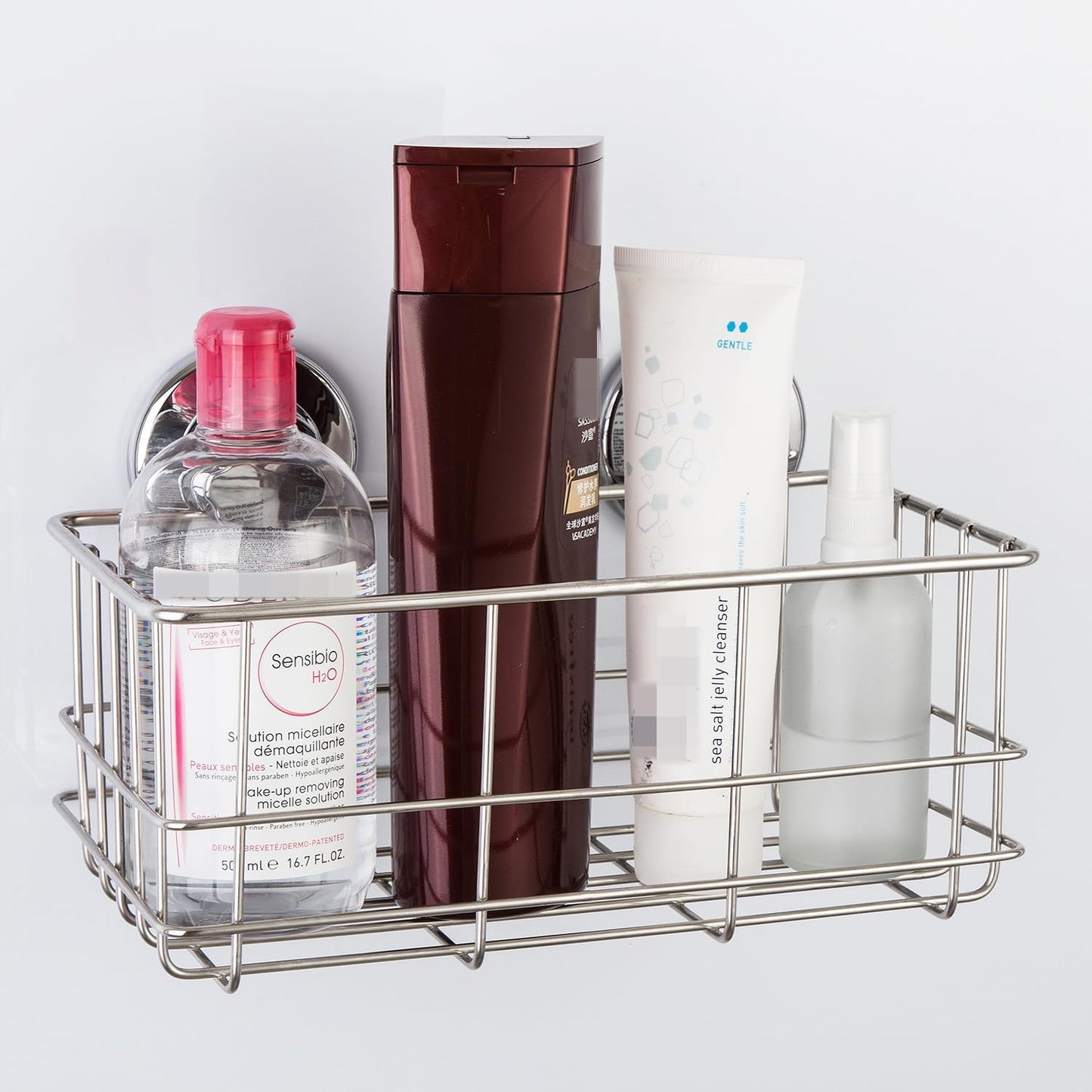 iPEGTOP Suction Cup Deep Shower Caddy Bath Organizer Wall Shelf for Large Shampoo Gel Holder Bathroom Accessories Storage -Rustproof 304 Stainless Steel, 2-Pack