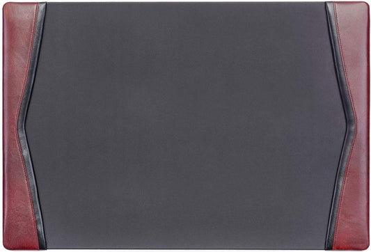 Dacasso Burgundy Leather 25.5" x 17.25" Side Rails Desk Pad