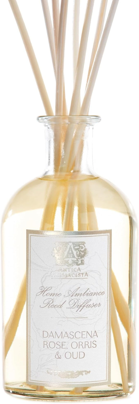 Antica Farmacista Home Ambiance Diffuser - Long-Lasting Reed Scent Diffuser - Luxury Room Freshener Gift - Sandalwood Amber, 8.45 fl oz