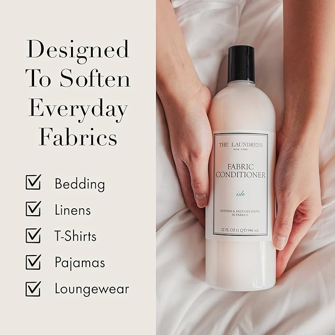 The Laundress Isle Fabric Conditioner, Soften Fabrics, Reduces Static, Concentrated Fabric Softener Liquid, Isle Scent, 32 Fl Oz