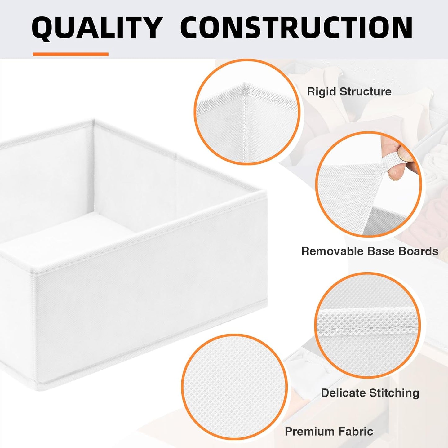 【FAMILY PACK】Drawer Organizer Clothes, 20 Pack Dresser Organizer Bins for Baby Clothes - Underwear Bra Sock Organizer - Fabric Closet Organization and Storage Dividers for Nursery Bedroom Dorm