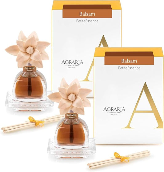 AGRARIA AirEssence & PetiteEssence Flower and Reed Diffuser Set, Luxury Home Fragrance Set, Scented Oil Reed Diffuser Gift for All Occasions