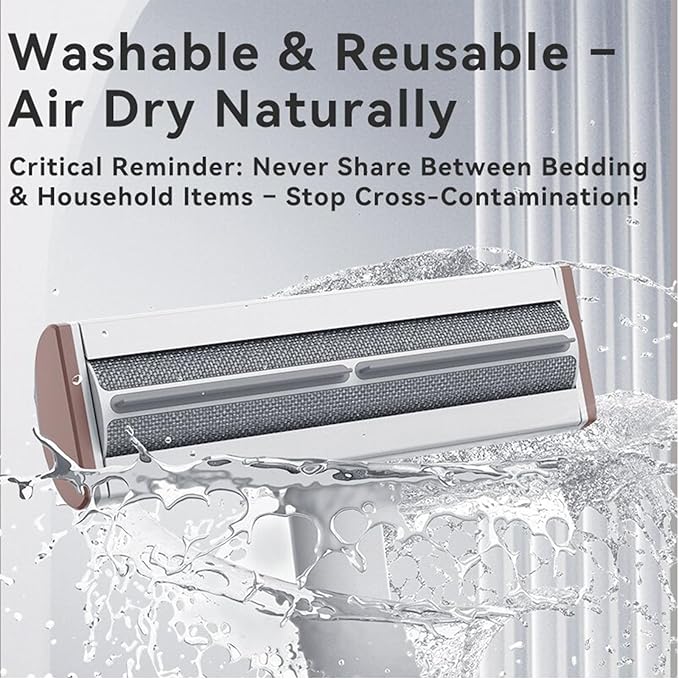 Pet Hair Remover & Lint Roller- Remove Cat/Dog Hair from Car Interiors, Furniture, Couch, Carpet and Bedding - Reusable & Washable Animal Fur Removal Tool for Pet Owners (Brown & White)