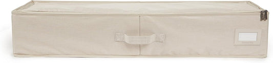 Covermates Keepsakes - Underbed Storage Bag - ID Window - Reinforced Handles - Indoor Storage, Beige Heather
