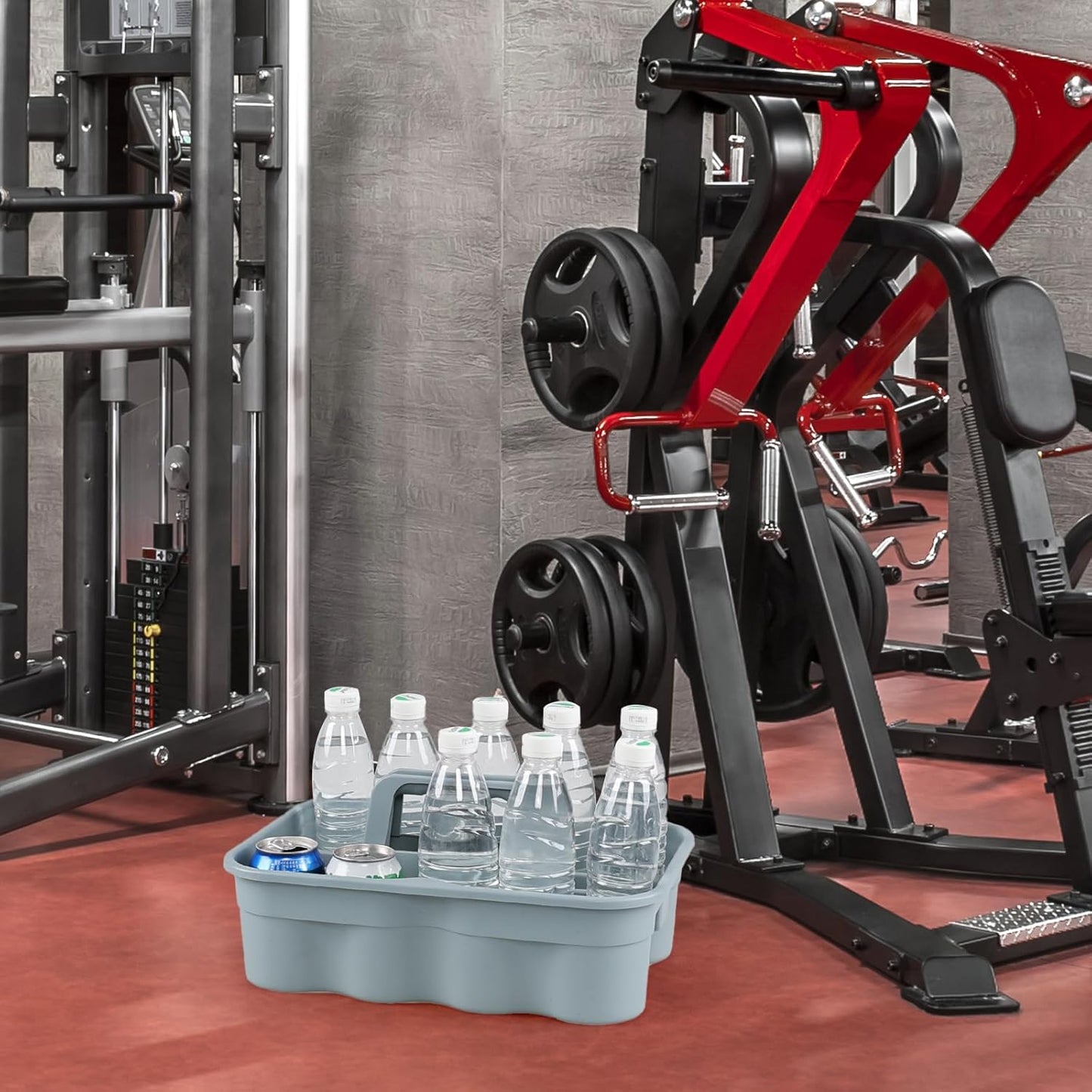 6-Pack Plastic Cleaning Tool Caddy, Cleaning Utility Caddy Tote, Gray