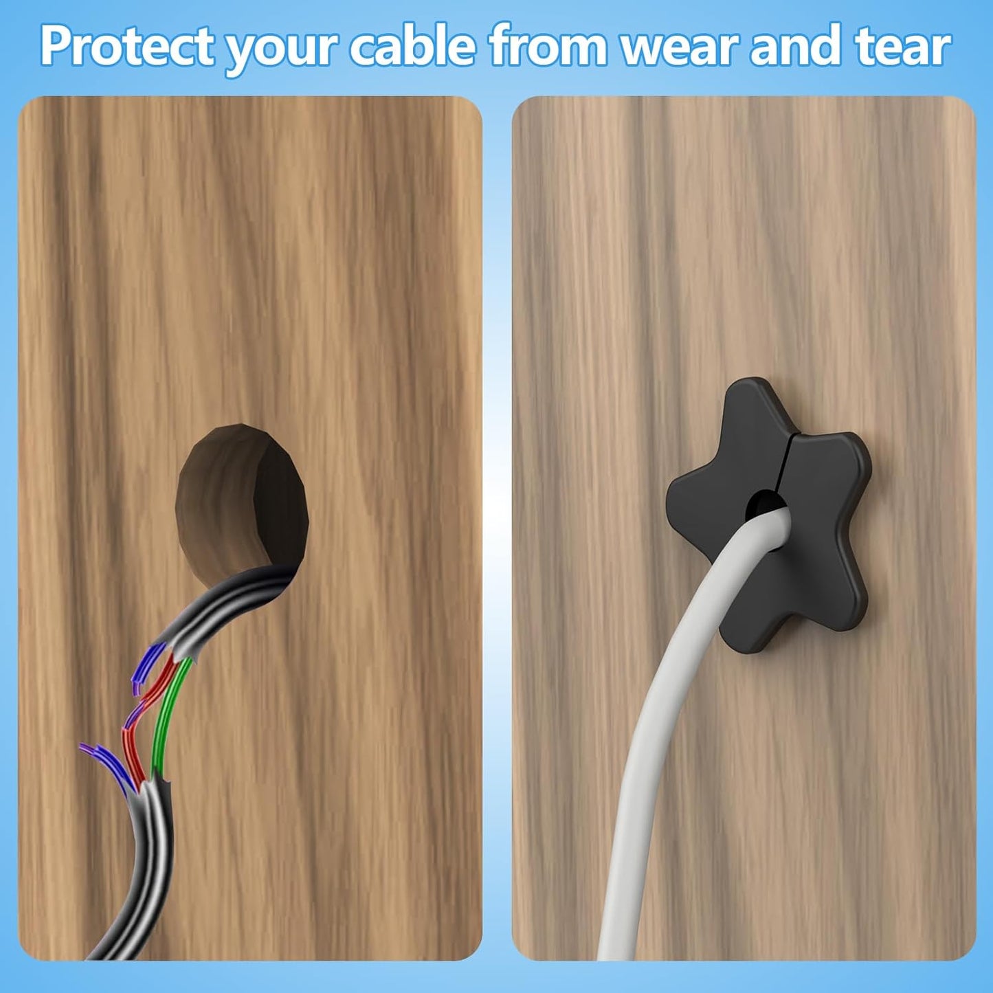 Starlink Cable Routing kit for 5/8" Wall Hole, Starlink Cable Pass Through Grommet,Starlink Rubber Wall Grommet for Starlink ethernet Cable Grommet (Black,4PCS)