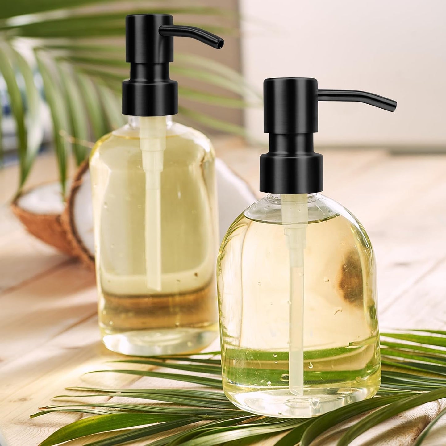 2 pcs 304 Stainless Steel Soap Dispenser Pump - Standard 28/400 Thread Replacement for Hand Soap Lotion Bottles