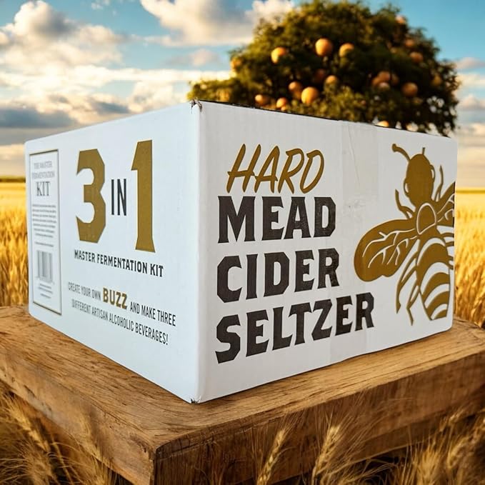 Master Fermentation Kit- 3 in 1 Make Your Own Hard Seltzer/Hard Cider/Mead reusable equipment from Must Bee Company- Mead Kit- Hard Cider KIt- Hard Seltzer Kit