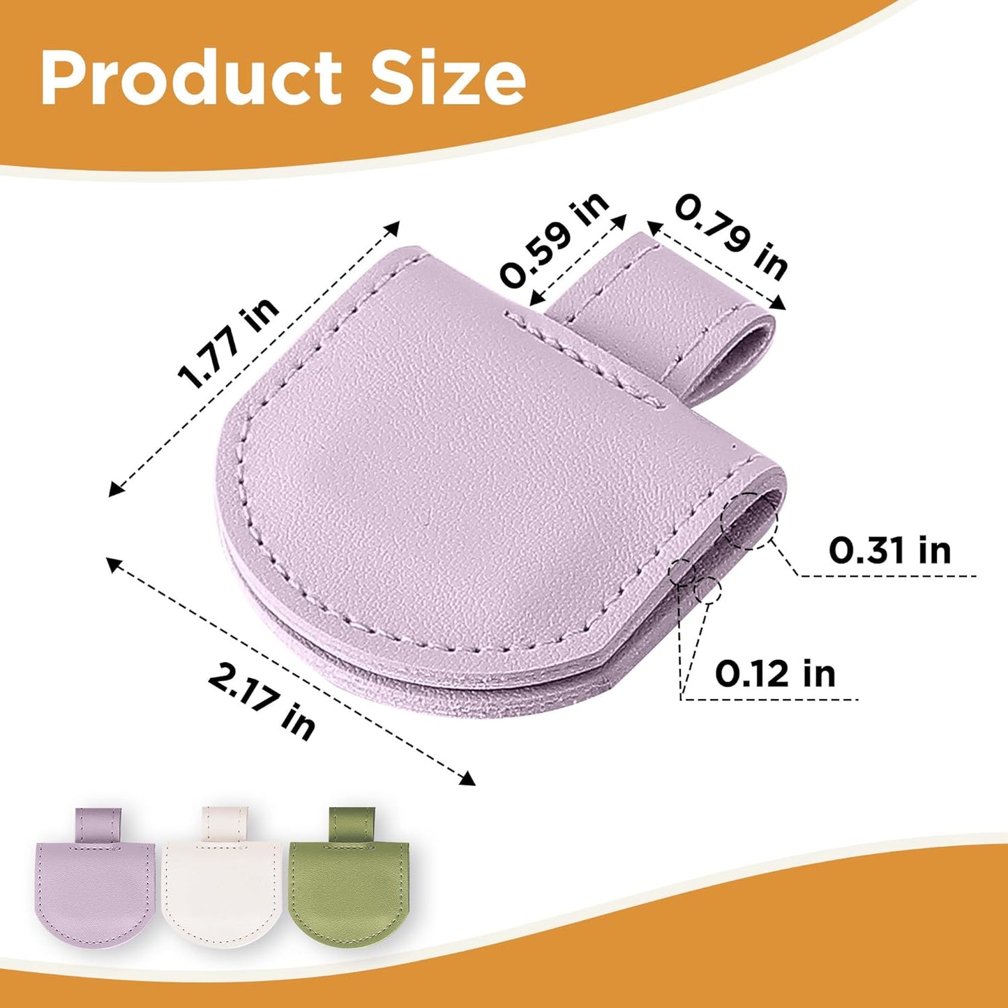 Magnetic Pen Loop Holder, Pencil Holder for Notebooks, Journals, Calendars, PU Leather 3 Pack