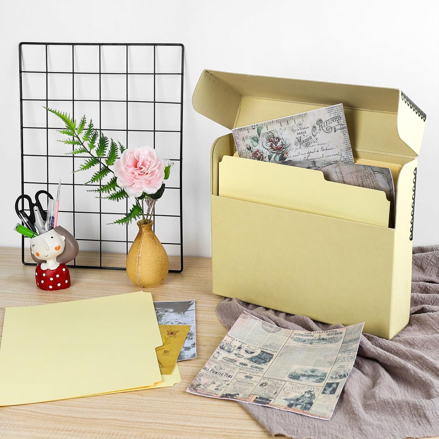 Lineco Archival Document Storage Box with Metal Edge, Acid-Free Tan Boxboard, Organize and Store Files, Prints, Photos, Legal-Sized Case 15.5" x 10.5" x 2.5" Wide