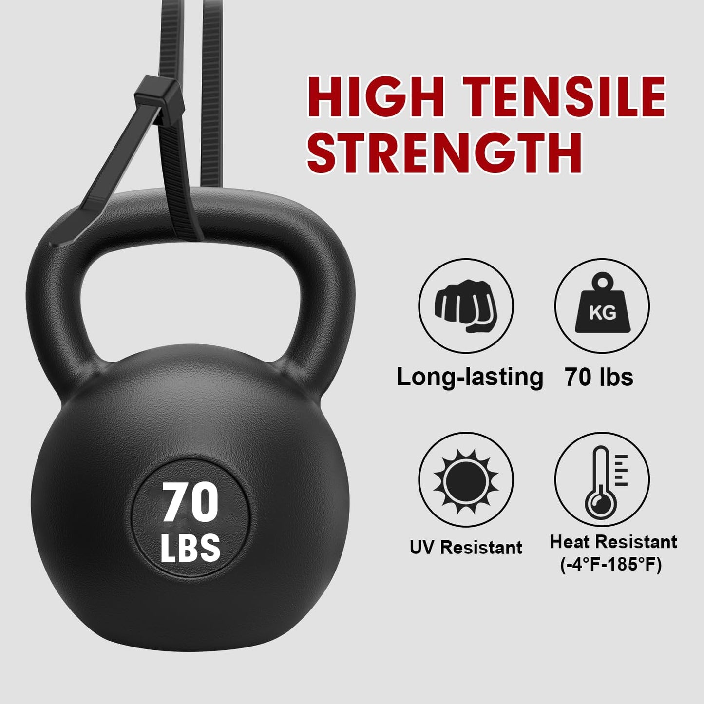 Zip Ties, RAZCC 1200pcs Black Cable Zip Ties 12 Inch, Heavy Duty Plastic Wire Ties with 70lb Tensile Strength, Self-Locking Black Nylon Tie Wraps for Indoor and Outdoor