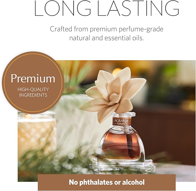 AGRARIA AirEssence & PetiteEssence Flower and Reed Diffuser Set, Luxury Home Fragrance Set, Scented Oil Reed Diffuser Gift for All Occasions