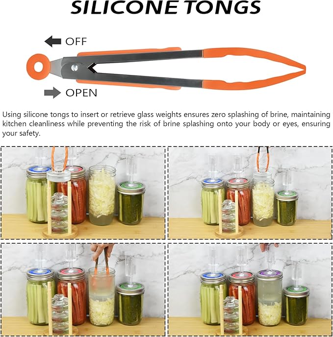 Artcome 22 PC Water Airlock Fermentation Kit - Easy Fermentation Kit for Wide Mouth Mason Jars - (Jars Not Included)