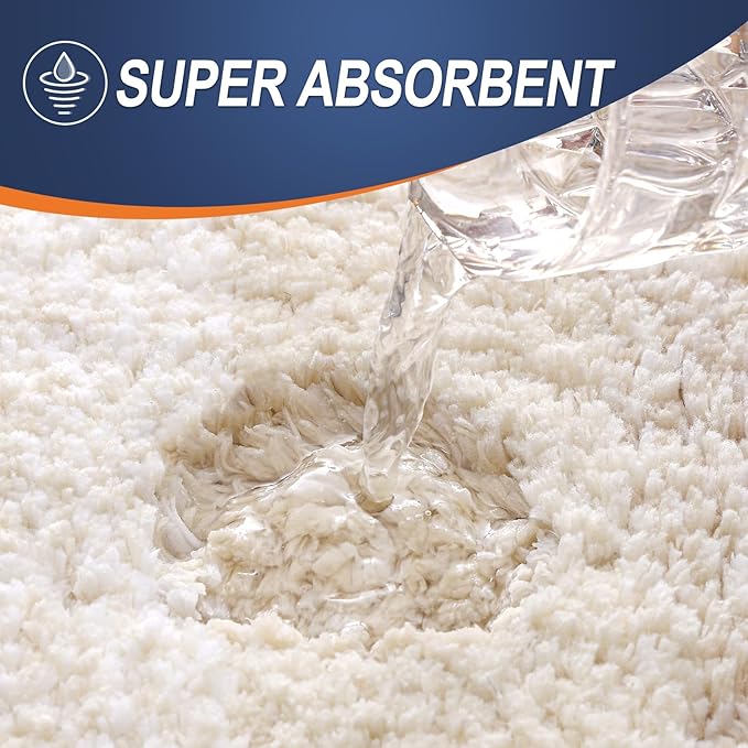 OLANLY Bathroom Rugs Mat 30x20, Extra Soft Absorbent Microfiber Bath Rugs, Rubber Backing, Quick Dry, Machine Washable Bath Mats for Bathroom Floor, Tub and Shower, Home Decor Accessories, Light Beige