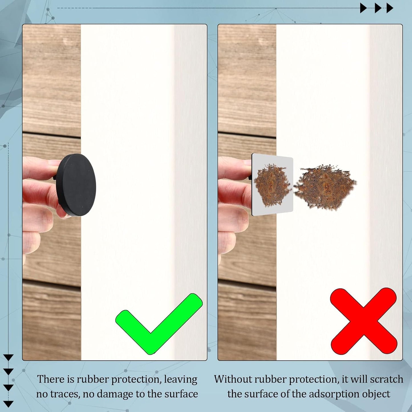 Yookeer 60 Pieces Magnetic Zip Tie Mount Multipurpose Cable Holder Magnets Magnetic Wire Management Bases with Heavy Duty Zip, Mount Nylon Cable Ties in Total (43 mm)
