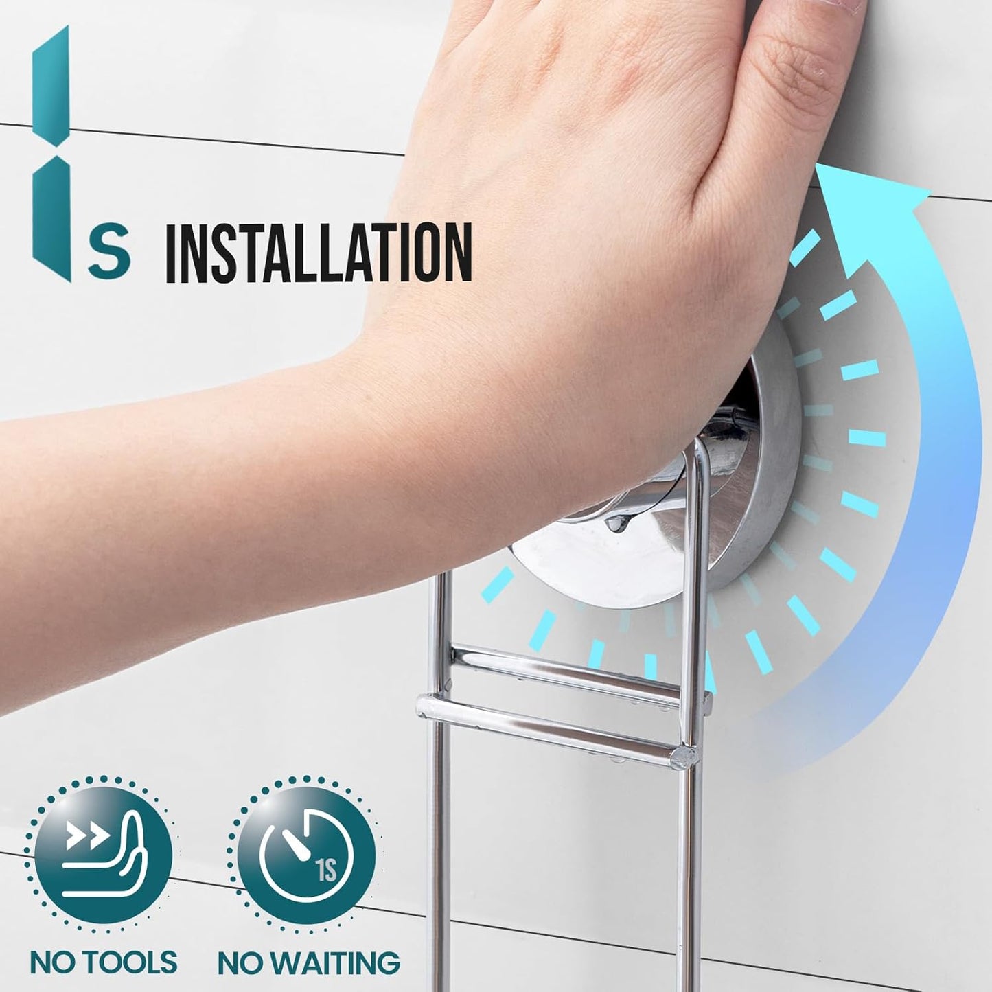 TAILI Double Layer Soap Holder, Drill-Free Bar Soap Dish Tray Suction Cup, Draining for Shower Wall, Bath Storage, Rustproof Stainless Steel Sponge Holder for Tub, Kitchen, Silver